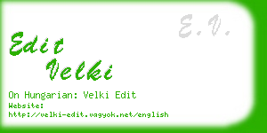 edit velki business card